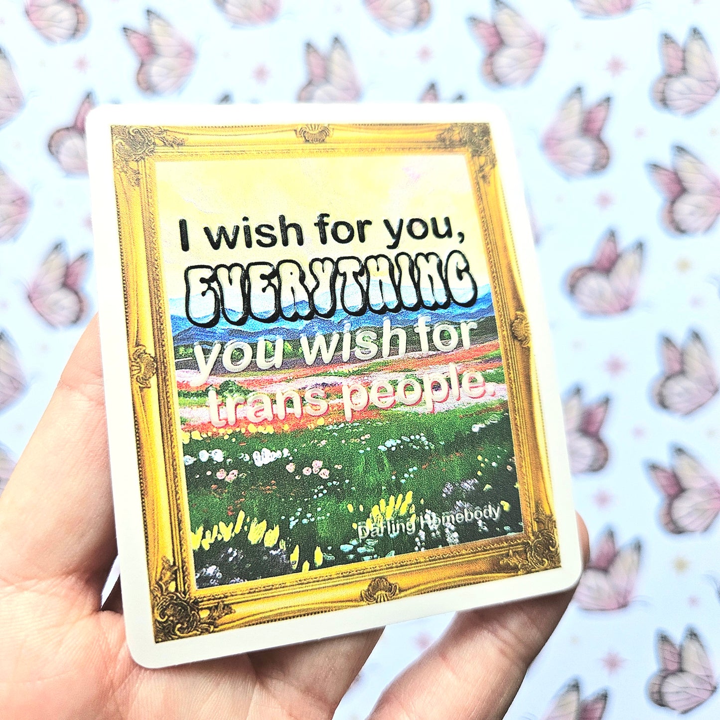 I Wish For You Embossed Sticker.