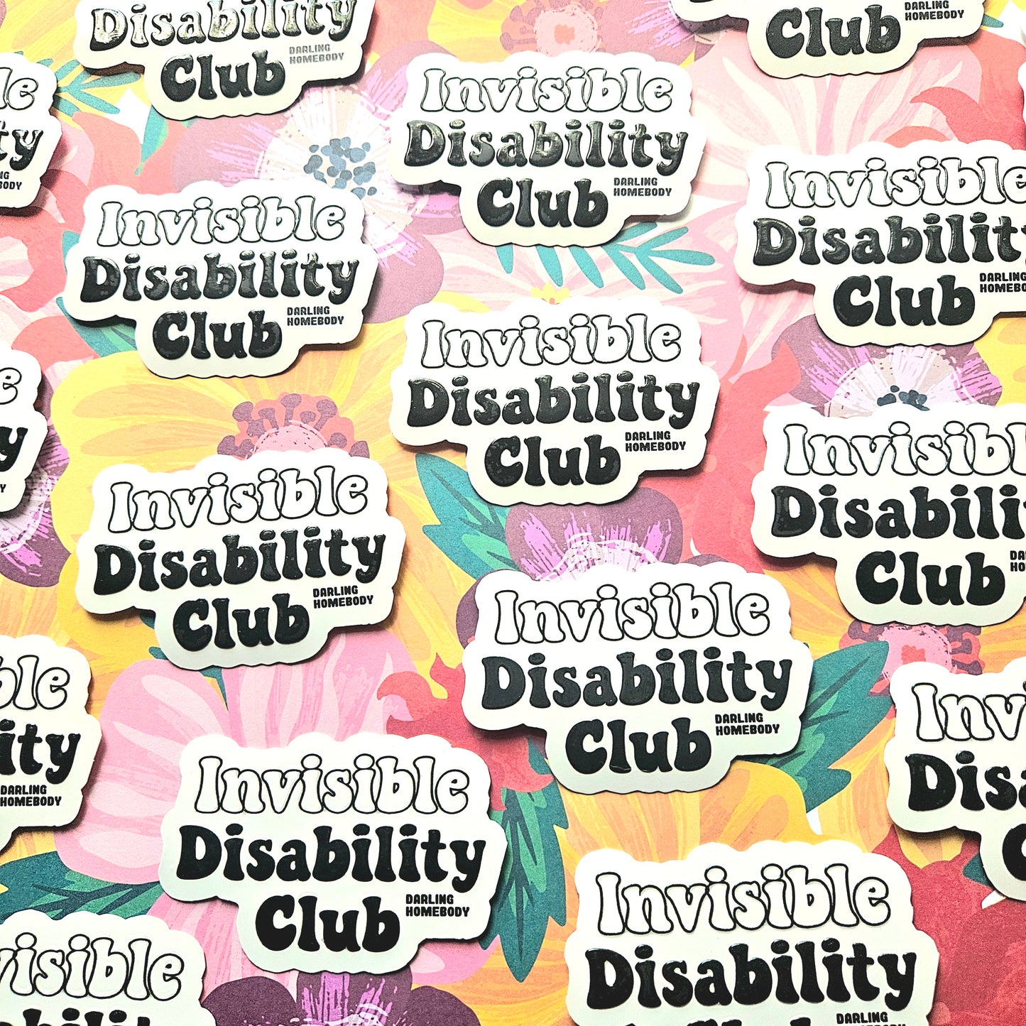 Invisible Disability Club Sticker. Embossed Decal.