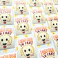 I Came Here to Fart Dog Sticker. Raised Texture Effect.