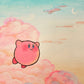 Pink Guy Puffy Clouds Acrylic Painting