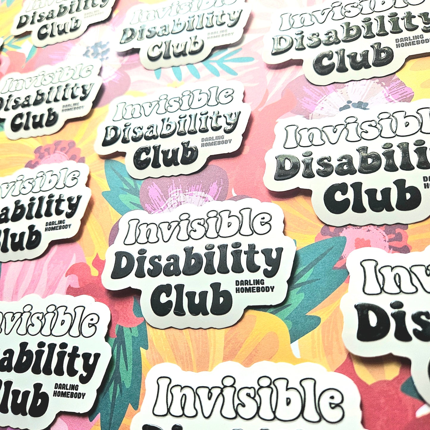 Invisible Disability Club Sticker. Embossed Decal.