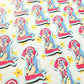 Queen America Sticker Super Swap Series Parody. Embossed Decal.