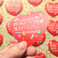 Take Your Meds Love Sticker. Embossed Decal Heart.
