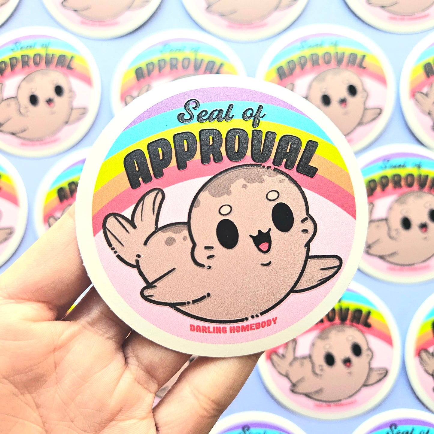 Seal of Approval Sticker. Raised Texture Effect.
