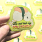 Do Not Test My Politeness Sticker. Embossed Sleepy Sushi Guinea Pig Decal.