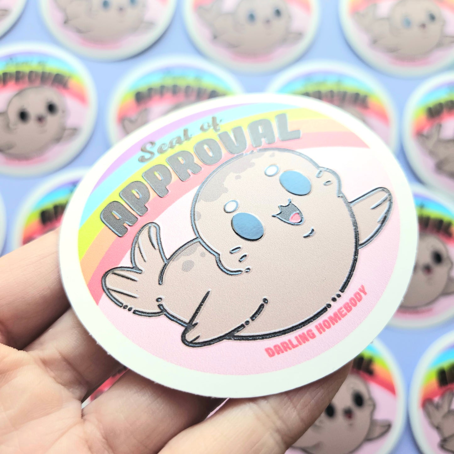 Seal of Approval Sticker. Raised Texture Effect.