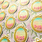 Let Trans People Pee Sticker. Coquette Embossed Decal.