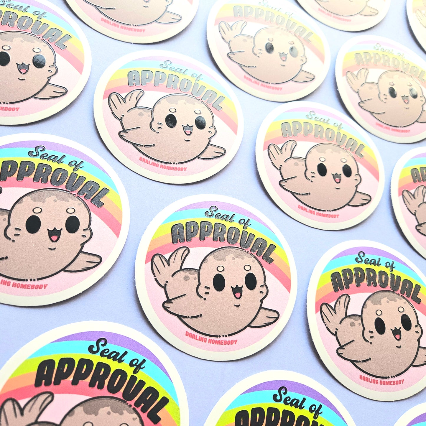 Seal of Approval Sticker. Raised Texture Effect.