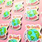 The Earth is Thiccc Sticker. Embossed Globe Decal.