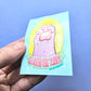 In Paws We Trust Embossed Sticker. Cat Paw Sticker.