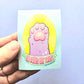 In Paws We Trust Embossed Sticker. Cat Paw Sticker.