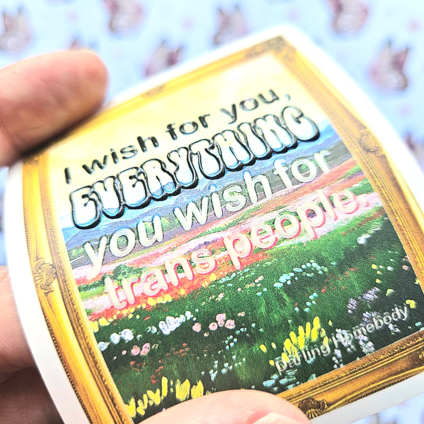 I Wish For You Embossed Sticker.