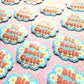 Big Booty Cutie Embossed Sticker. Floral Daisy Sticker.