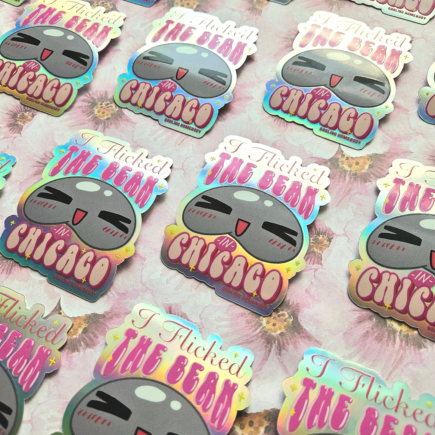 Chicago Bean Sticker. Holographic Vinyl Sticker. Funny Weatherproof Decal.