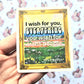 I Wish For You Embossed Sticker.