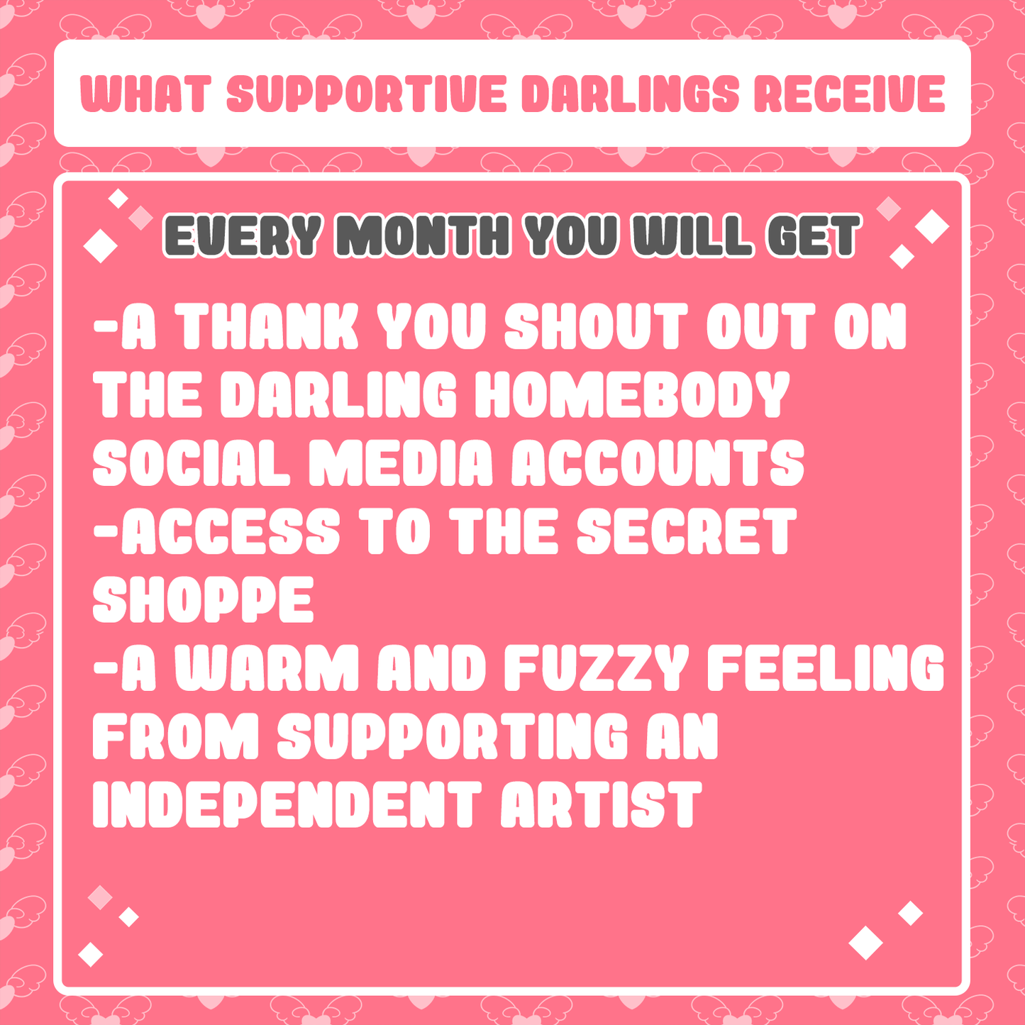 Supportive Darling Monthly Membership