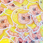 Raincoat Pig November 2020 Limited Edition Sticker. Glitter Sparkle Effect. Holo Sparkle Sticker.