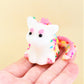 Dinocat Pink Ice Cream Sprinkle Figure / Handmade Resin Art Toy Mini Fig / Adorable Cat Dinosaur / Desk Decoration Collectable / Chibi