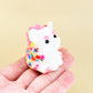 Dinocat Pink Ice Cream Sprinkle Figure / Handmade Resin Art Toy Mini Fig / Adorable Cat Dinosaur / Desk Decoration Collectable / Chibi