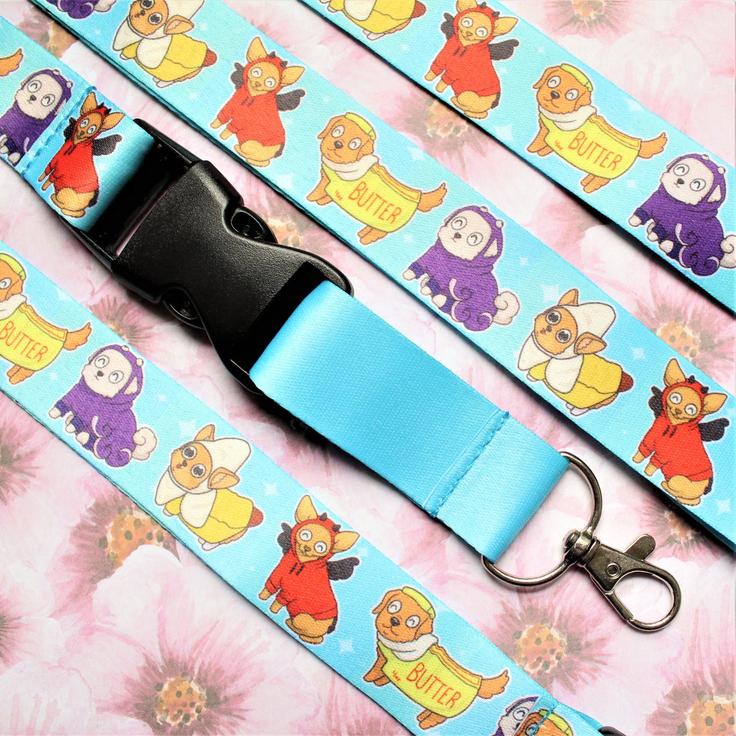 Dog Lanyard for Keys. Cute Breakaway Neck Lanyard. Teacher Vet or Doctor Badge Holder. Fabric Detachable Key Holder. Dog Mom Gift. Dog Dad.