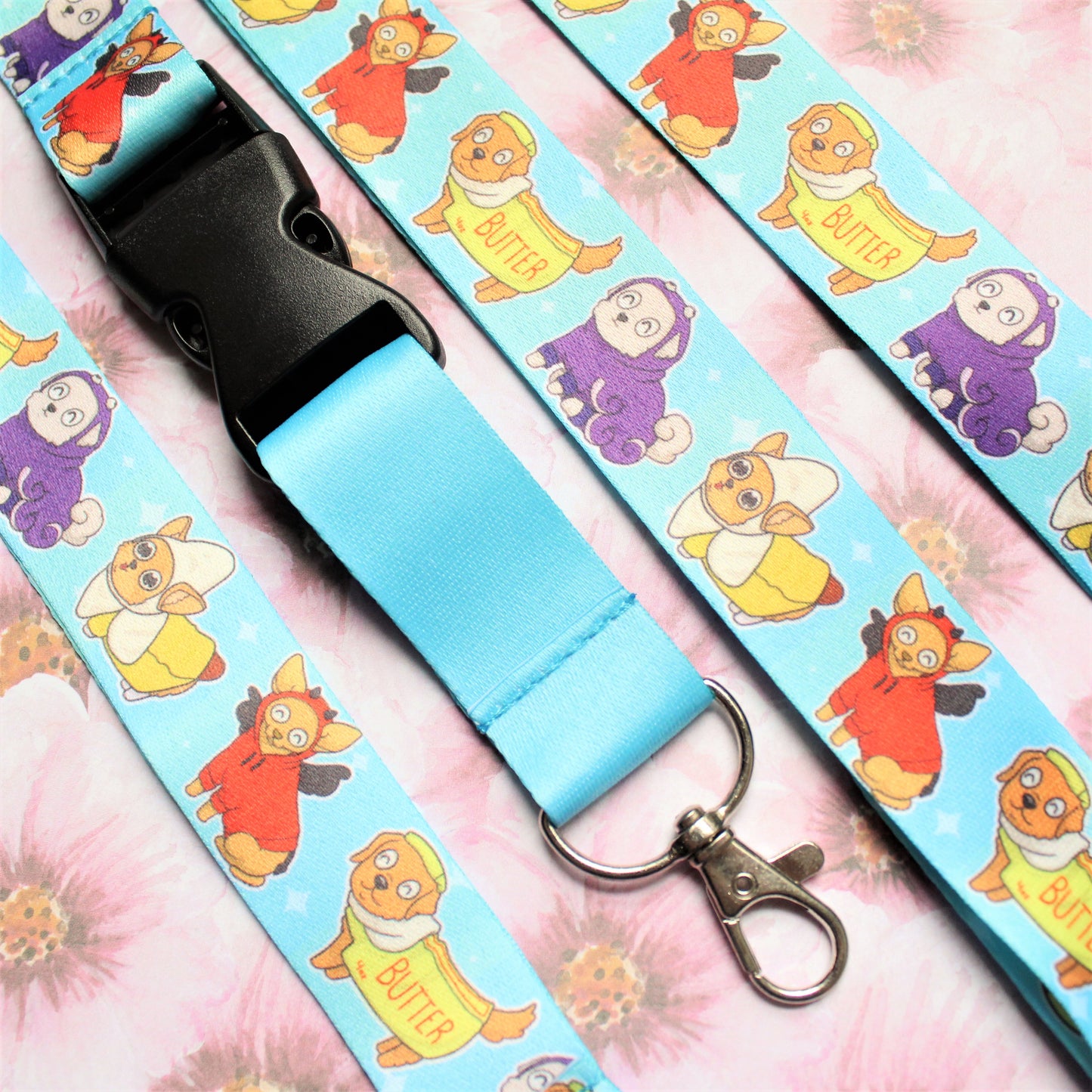 Dog Lanyard for Keys. Cute Breakaway Neck Lanyard. Teacher Vet or Doctor Badge Holder. Fabric Detachable Key Holder. Dog Mom Gift. Dog Dad.