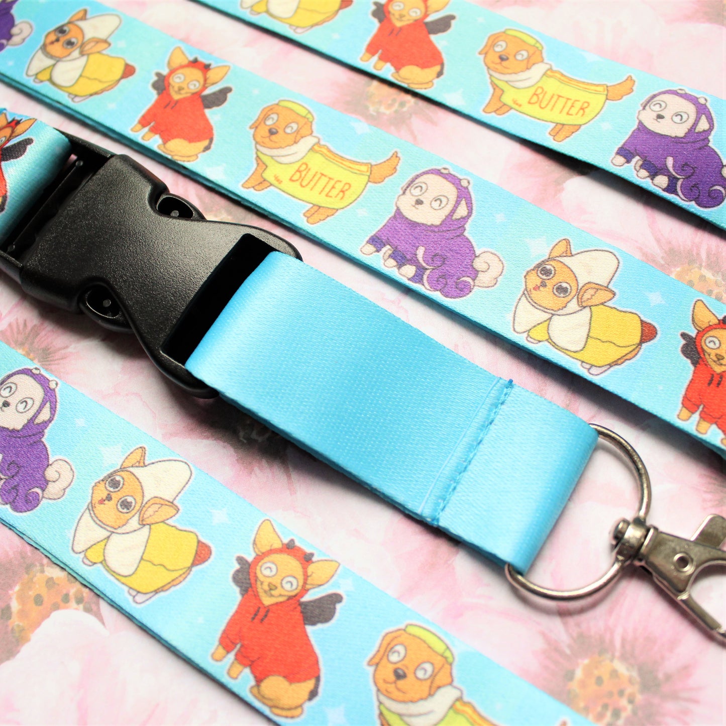 Dog Lanyard for Keys. Cute Breakaway Neck Lanyard. Teacher Vet or Doctor Badge Holder. Fabric Detachable Key Holder. Dog Mom Gift. Dog Dad.