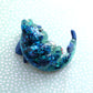 Blue Glitter Shards Cat Shark Figure. Handmade Resin Art Toy Mini Fig. Desk Decoration Collectable. Chibi