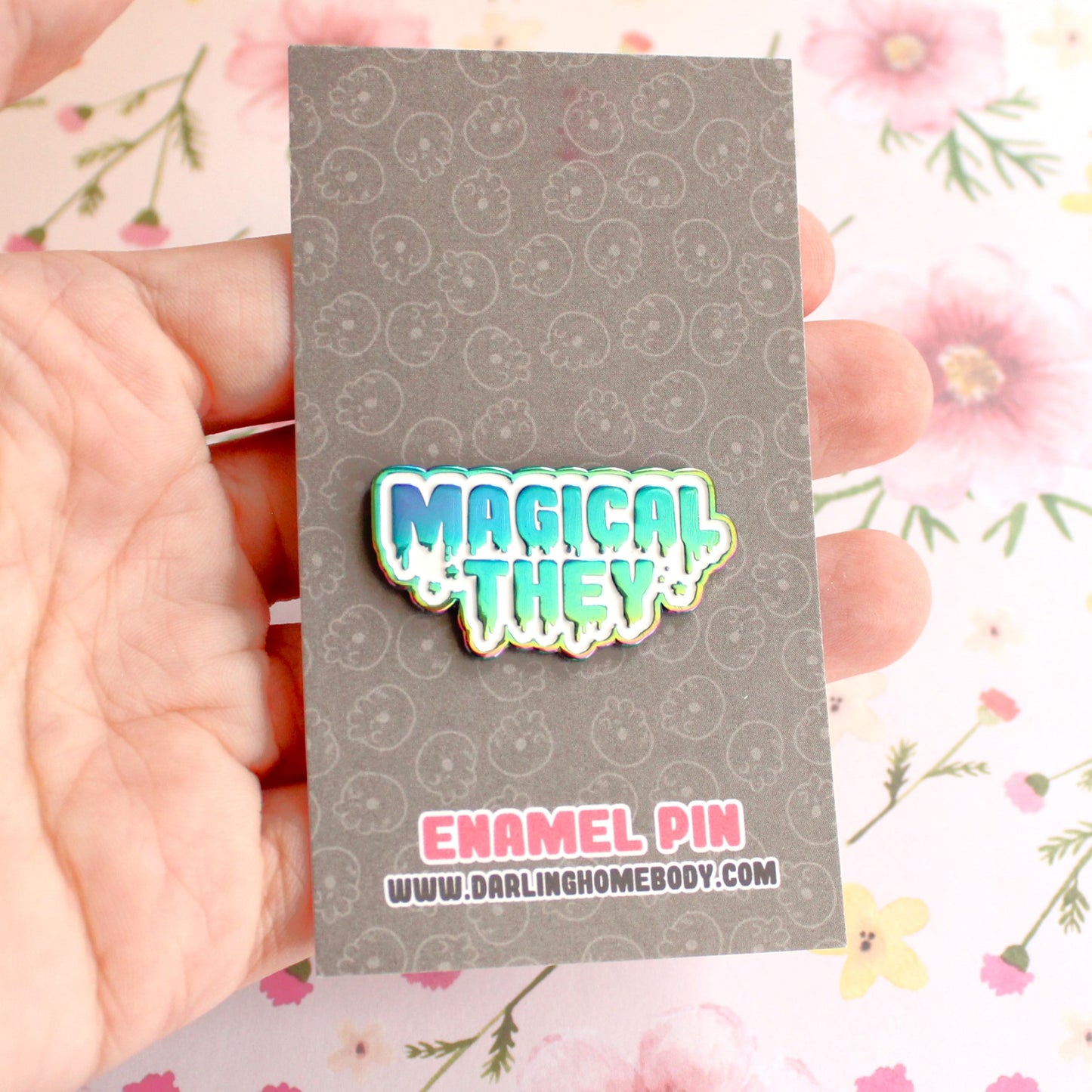 Rainbow Metal Enamel Pin. Magical They Drippy Lapel Pin. Kawaii Sailor Moon Gift. Cute and Creepy Aesthetic Pin. Steven Universe. Madoka Magica.