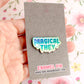 Magical They Rainbow Metal Enamel Pin. Drippy Lapel Pin. Kawaii Sailor Moon Gift. Cute and Creepy Aesthetic Pin. Steven Universe. Madoka Magica.