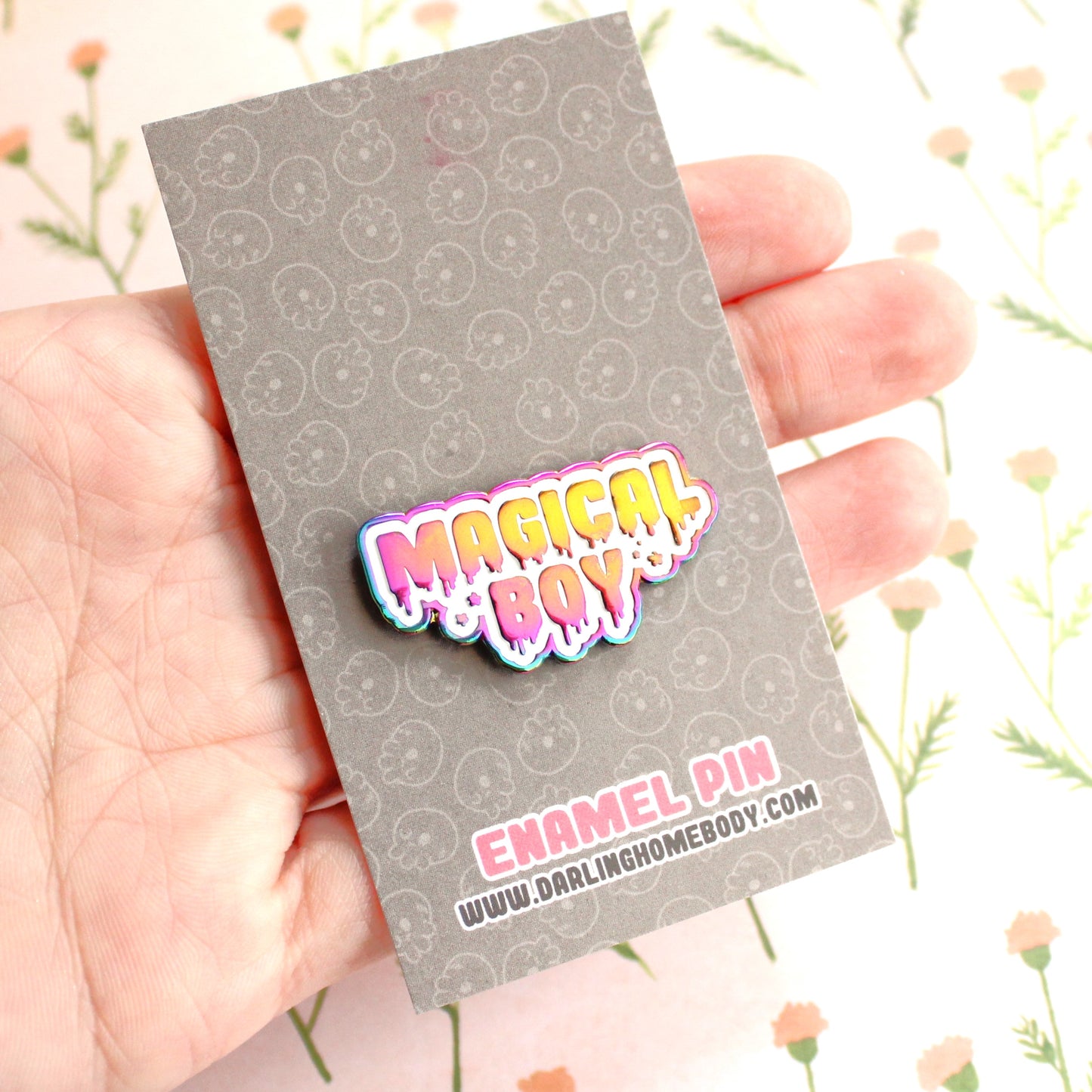 Rainbow Metal Enamel Pin. Magical Boy Drippy Lapel Pin. Kawaii Sailor Moon Gift. Cute and Creepy Aesthetic Pin. Steven Universe. Madoka Magica.