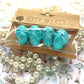 Teal Plantable Paper Skulls / Seedy Skulls Pack/ Seed Bombs / Skull Flowers / Goth Wedding Favors / Halloween Wedding Bridal Gift