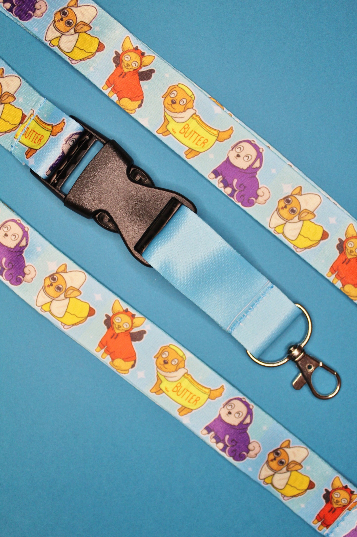 Dog Lanyard for Keys. Cute Breakaway Neck Lanyard. Teacher Vet or Doctor Badge Holder. Fabric Detachable Key Holder. Dog Mom Gift. Dog Dad.