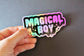 Holographic Sticker or Magnet. Weatherproof Vinyl Decal. Magical Boy Shiny Iridescent Sticker. Sailor Moon Steven Universe Madoka