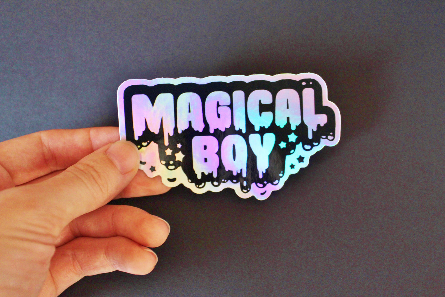 Holographic Sticker or Magnet. Weatherproof Vinyl Decal. Magical Boy Shiny Iridescent Sticker. Sailor Moon Steven Universe Madoka