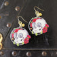 Monkey Skull Earrings or Keychain. Goth Style Jewelry. Clear Acrylic Dangle Earrings. Witchy Gift Ideas. Crystal Magic Earrings.