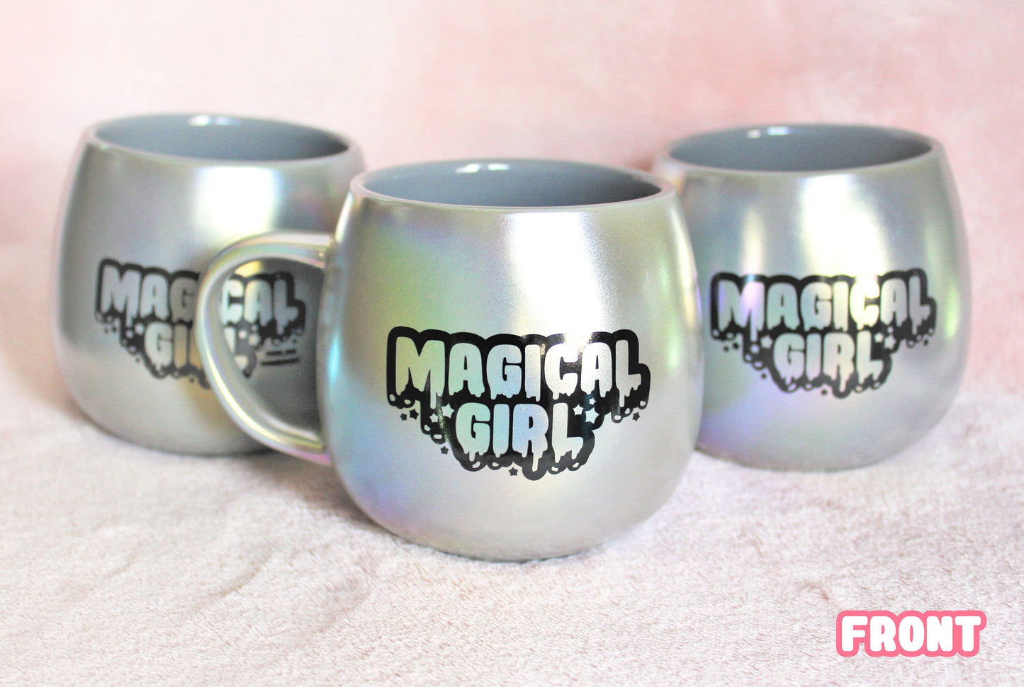 15 Ounce Coffee Mug B GRADE IMPERFECT Iridescent. Holographic Magical Girl Cup. Rainbow Sailor Moon. Drippy Punk Pastel Goth Mug. Kawaii