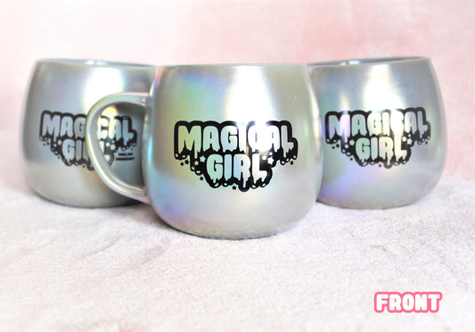 15 Ounce Coffee Mug B GRADE IMPERFECT Iridescent. Holographic Magical Girl Cup. Rainbow Sailor Moon. Drippy Punk Pastel Goth Mug. Kawaii