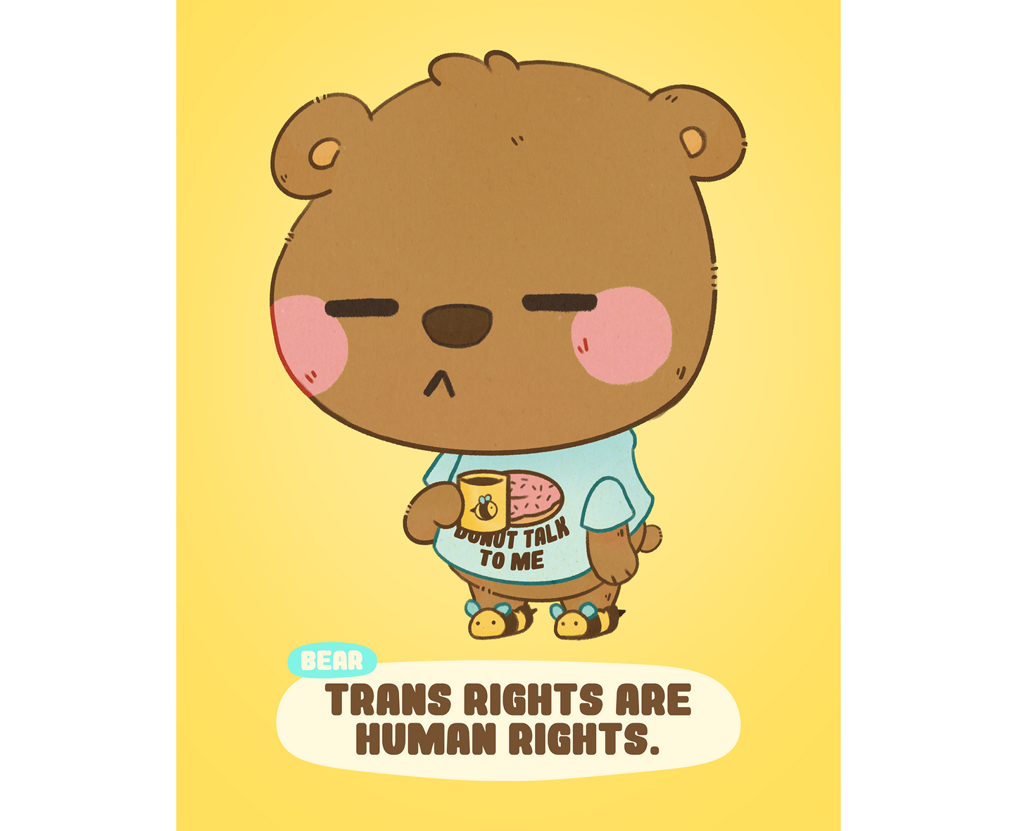 "Trans Rights are Human Rights" 8 x 10 inch Art Print.