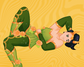 "Lokantress" 8 x 10 inch Art Print. Sexy Super Swap of Loki as Enchantress.